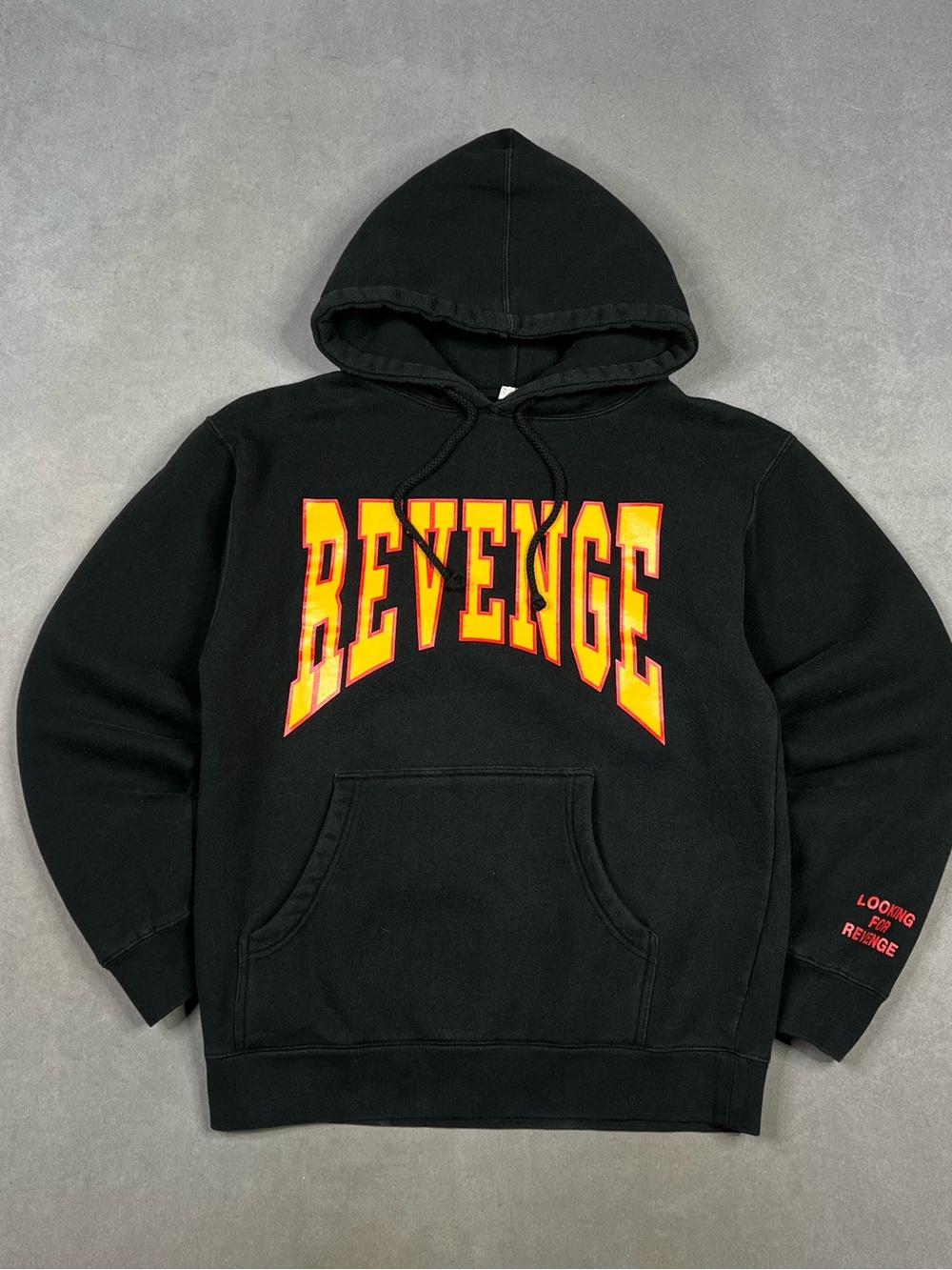 OVO Drake Summer Sixteen Black Hoodie with Bold Yellow-Orange 'REVENGE' Graphic